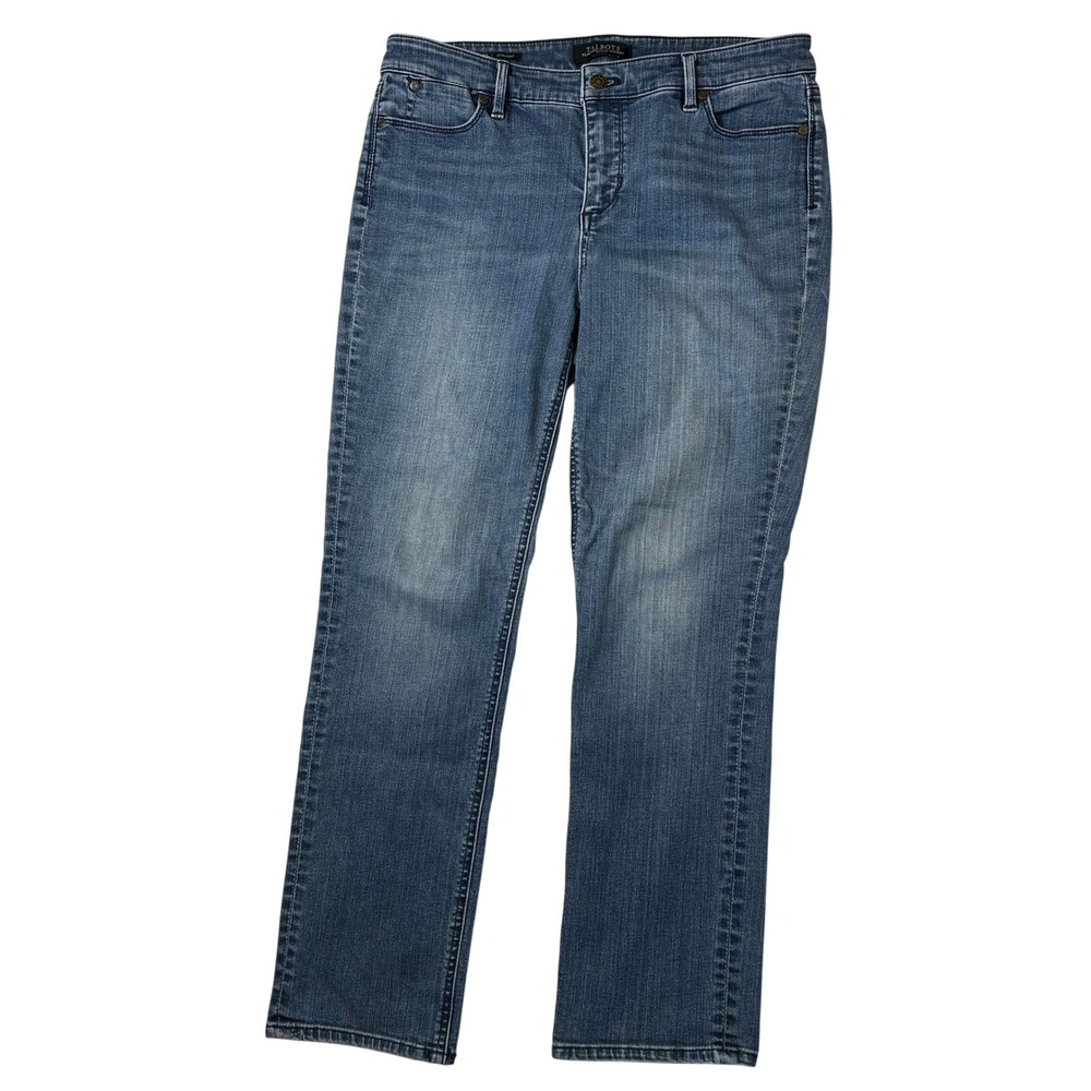 Talbots Flawless Five-Pocket‎ Straight Leg Jeans Medium Wash Blue Petite 10P